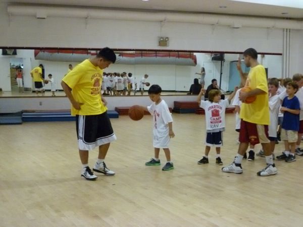 Camper receiving a trophy at the Awards Ceremony